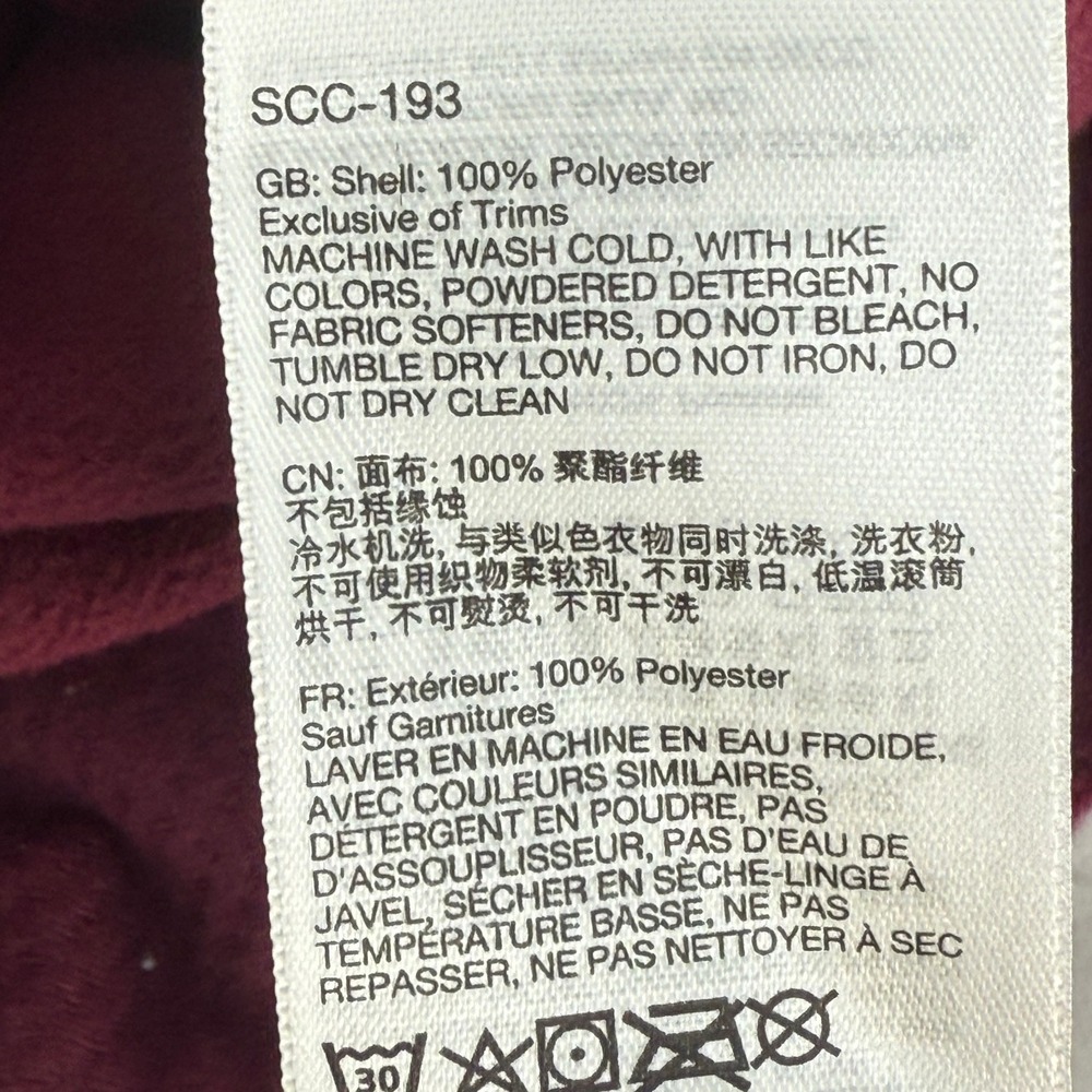 Marmot Fluffy Fleece Jacket Full Zip Maroon Purple Women's Size XS - Picture 11 of 11
